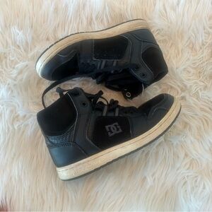 DC Kids Black and White High-Top Sneakers